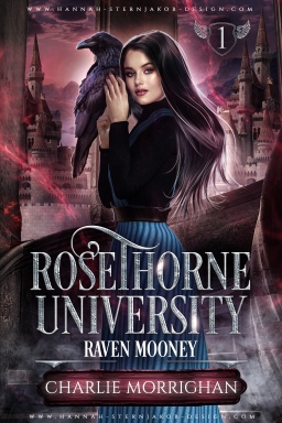 Couverture de Raven Mooney, tome 1, Rosethorne University par Charlie Morrighan