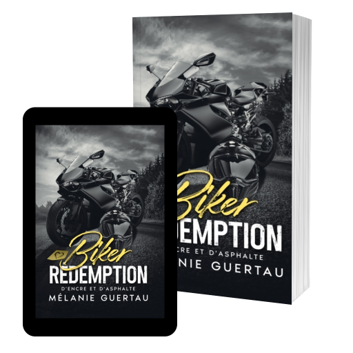 Couverture de BIKER RÉDEMPTION : D'encre et d'asphalte par Guertau MÉLANIE