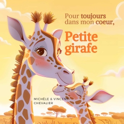 Couverture de Pour toujours dans mon coeur, Petite girafe par Michèle & Vincent Chevalier