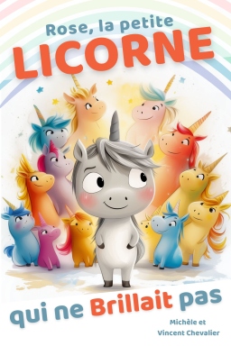 Couverture de Rose, la petite licorne qui ne brillait pas par Michèle & Vincent Chevalier