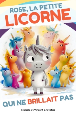 Couverture de Rose, la petite licorne qui ne brillait pas par Michèle & Vincent Chevalier