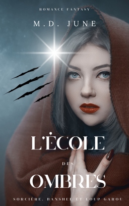 Couverture de L'école des ombres  - Sorcière, banshee et loup garou par M.D. June