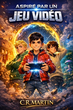 Couverture de Aspir&eacute; par un jeu vid&eacute;o : roman d'aventure pour enfants &agrave; partir de 9 ans fans de jeux vid&eacute;o et de science fiction qui c&eacute;l&egrave;bre l'amiti&eacute;, le courage et la pers&eacute;v&eacute;rance par C.R Martin