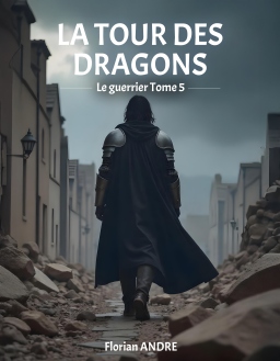 Couverture de La Tour des Dragons Le guerrier Tome 5 par Florian ANDRE