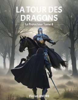 Couverture de La Tour des Dragons Le guerrier Tome 8 par Florian ANDRE