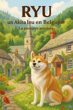 Couverture de Ryu, un Akita Inu en Belgique: La première aventure par Le terrier de Ryu