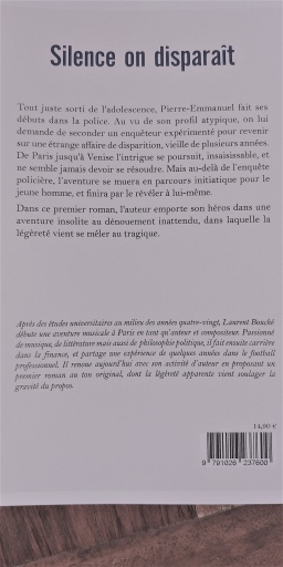 Couverture de SILENCE ON DISPARAIT par LAURENT BOUCHÉ