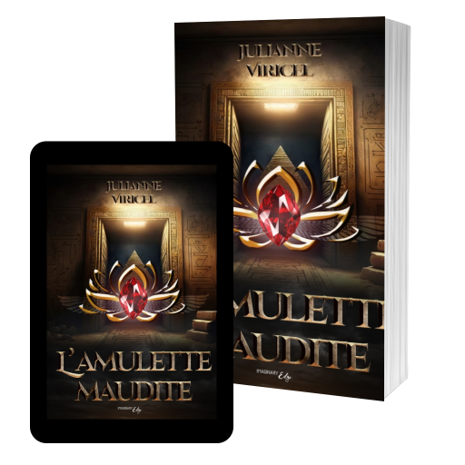 Couverture de L'amulette maudite par Julianne Viricel